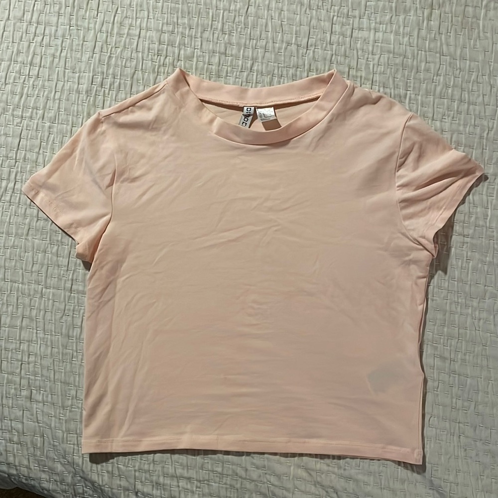 Pink crop top high neck size L